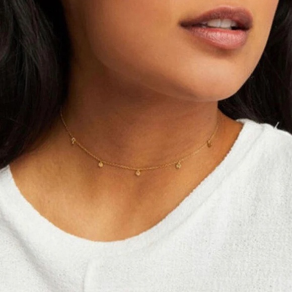 NWOT Gorjana mini disc choker gold necklace - Picture 3 of 3